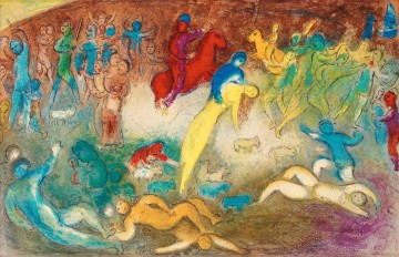 desnudos en el agua contemporáneo Marc Chagall Pinturas al óleo